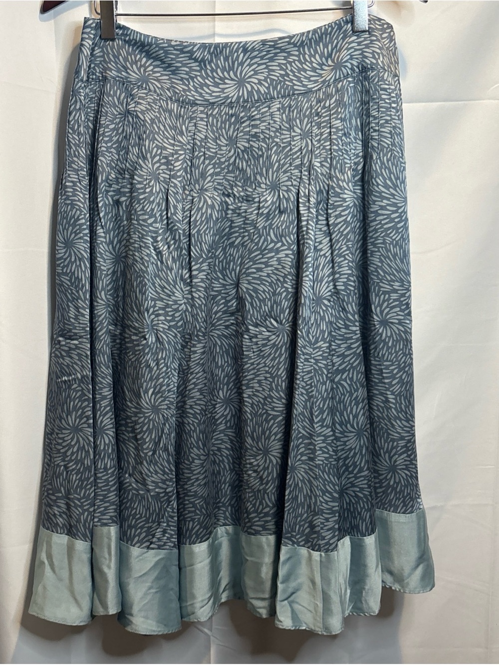 Monsoon Blue Floral A-Line Midi Skirt